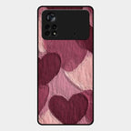 Velvet Hearts Glass Case Cover For Poco X4 Pro 5G