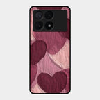 Velvet Hearts Glass Case Cover For Poco X6 Pro 5G