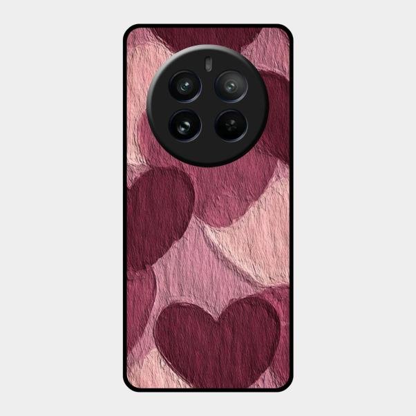 Velvet Hearts Glass Case Cover For Realme 12 Pro Plus 5G
