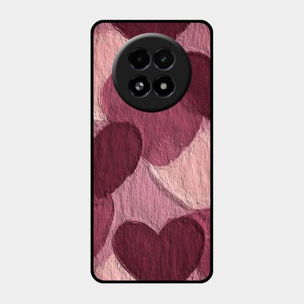 Velvet Hearts Glass Case Cover For Realme 13 5G