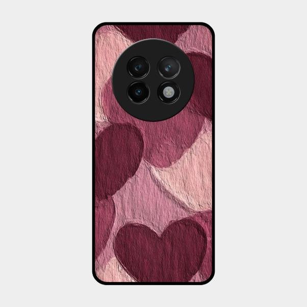 Velvet Hearts Glass Case Cover For Realme 13 Plus 5G