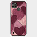 Velvet Hearts Glass Case Cover For Realme C21Y