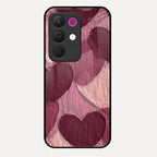 Velvet Hearts Glass Case Cover For Realme C85 5G