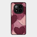 Velvet Hearts Glass Case Cover For Redmi Note 14 Pro Plus 5G