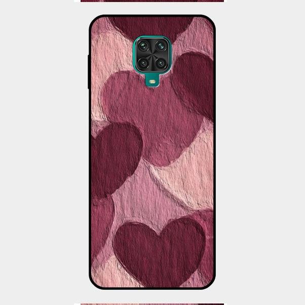 Velvet Hearts Glass Case Cover For Redmi Note 9 Pro