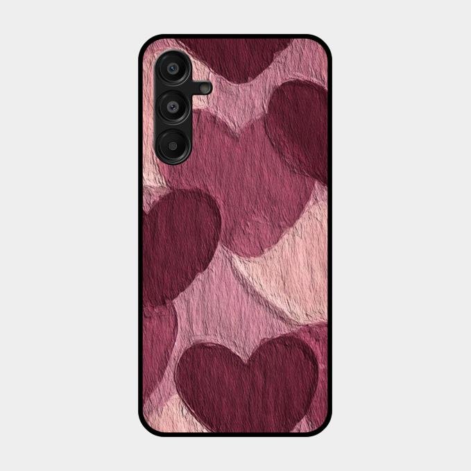 Velvet Hearts Glass Case Cover For Samsung Galaxy A16 5G
