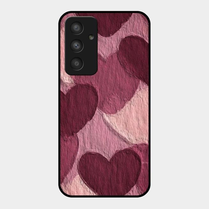 Velvet Hearts Glass Case Cover For Samsung Galaxy A54 5G
