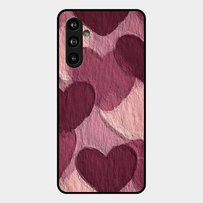 Velvet Hearts Glass Case Cover For Samsung Galaxy M54 5G