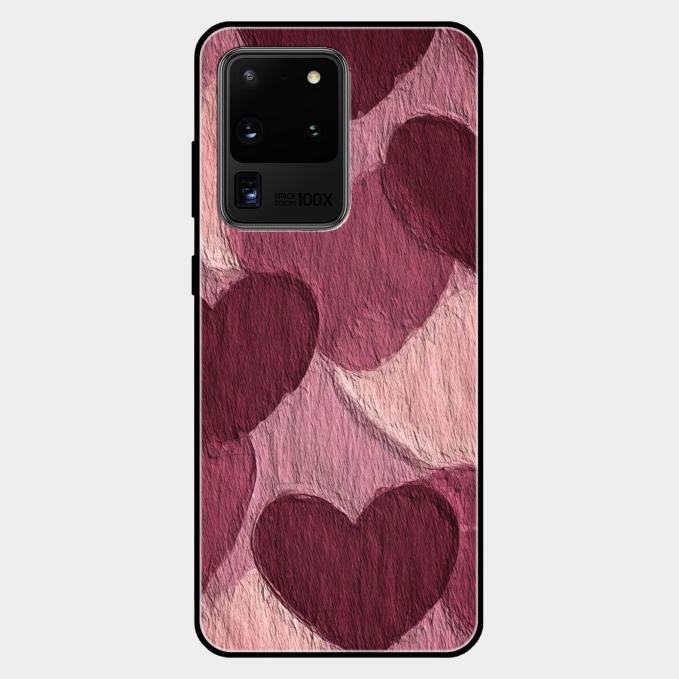 Velvet Hearts Glass Case Cover For Samsung Galaxy S20 Ultra