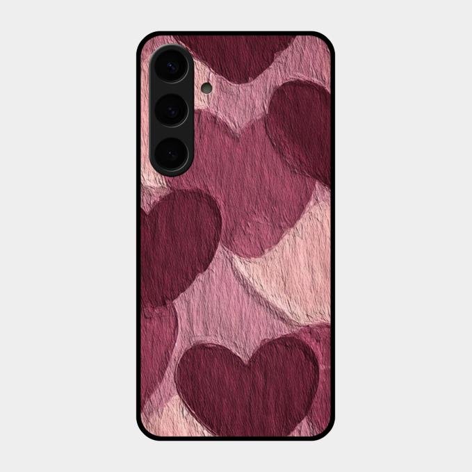 Velvet Hearts Glass Case Cover For Samsung Galaxy S24 Plus 5G
