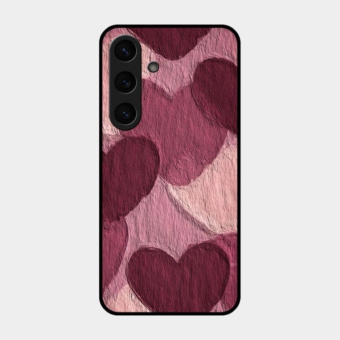 Velvet Hearts Glass Case Cover For Samsung Galaxy S25 Plus 5G