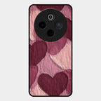 Velvet Hearts Glass Case Cover For Vivo T4 5G