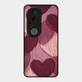Velvet Hearts Glass Case Cover For Vivo T4 Ultra 5G