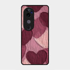 Velvet Hearts Glass Case Cover For Vivo V40 Pro 5G