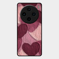 Velvet Hearts Glass Case Cover For Vivo X100 5G