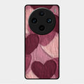 Velvet Hearts Glass Case Cover For Vivo X100 Pro 5G