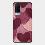 Velvet Hearts Glass Case Cover For Vivo X60 5G