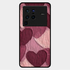 Velvet Hearts Glass Case Cover For Vivo X80 Pro 5G