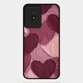 Velvet Hearts Glass Case Cover For Vivo Y02T