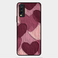 Velvet Hearts Glass Case Cover For Vivo Y12G
