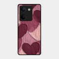 Velvet Hearts Glass Case Cover For Vivo Y300 Plus 5G