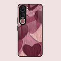 Velvet Hearts Glass Case Cover For Vivo Y31 5G
