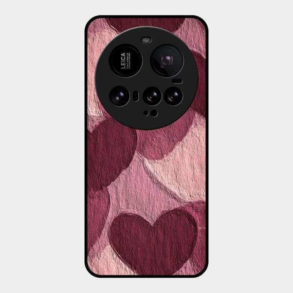 Velvet Hearts Glass Case Cover For Xiaomi 15 Ultra 5G