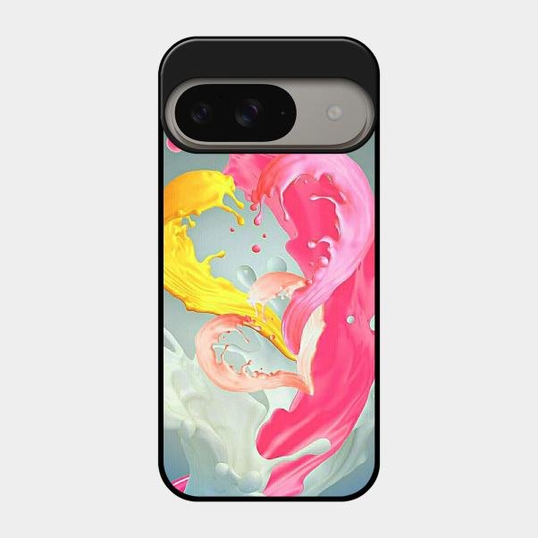 Vibrant Color Splash Heart Aesthetic Phone Case For Google