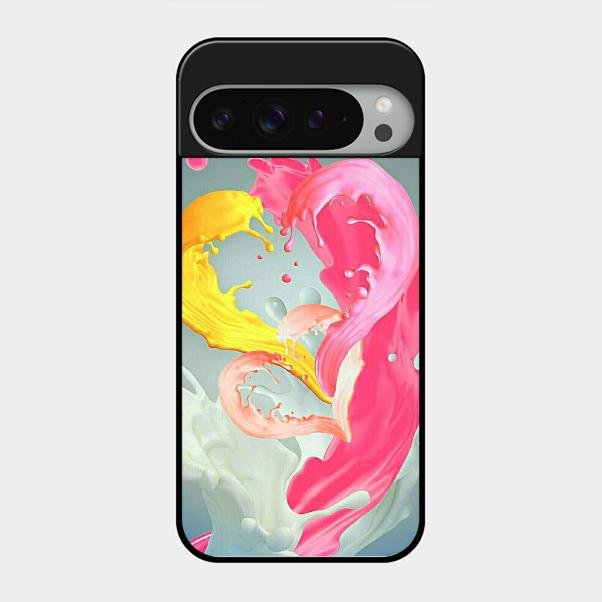 Vibrant Color Splash Heart Aesthetic Phone Case For Google