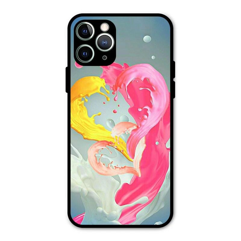 Vibrant Color Splash Heart Aesthetic Phone Case For iPhone