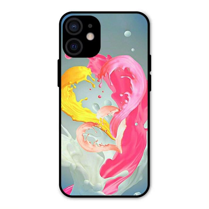 Vibrant Color Splash Heart Aesthetic Phone Case For iPhone