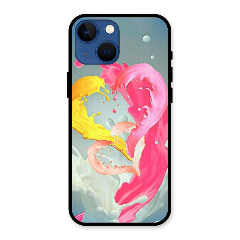 Vibrant Color Splash Heart Aesthetic Phone Case For iPhone