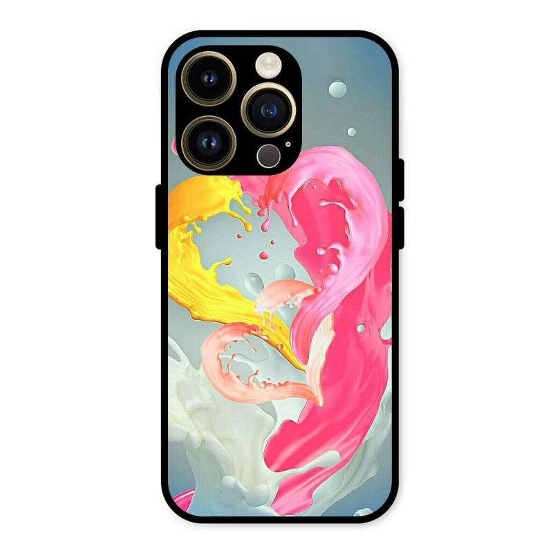 Vibrant Color Splash Heart Aesthetic Phone Case For iPhone
