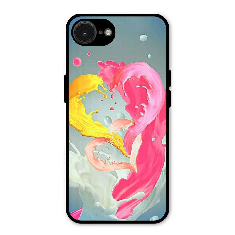Vibrant Color Splash Heart Aesthetic Phone Case For iPhone