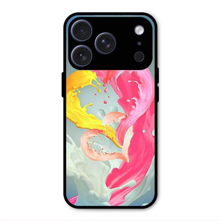 Vibrant Color Splash Heart Aesthetic Phone Case For iPhone