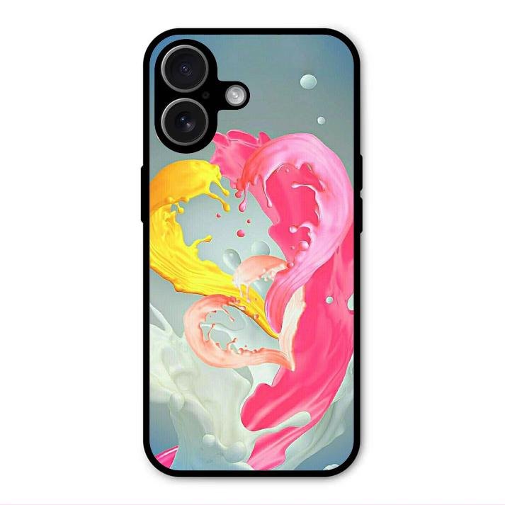 Vibrant Color Splash Heart Aesthetic Phone Case For iPhone