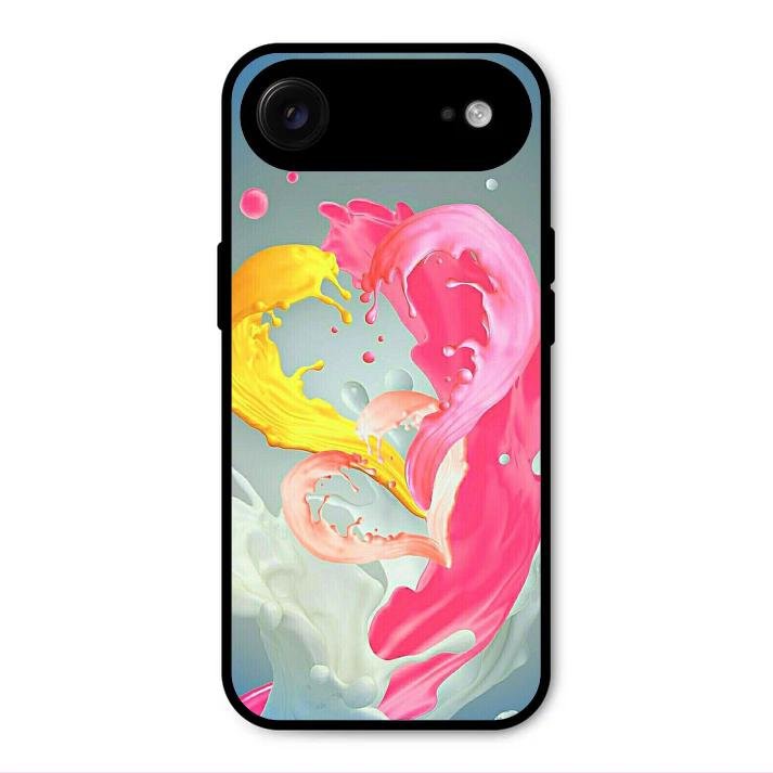 Vibrant Color Splash Heart Aesthetic Phone Case For iPhone