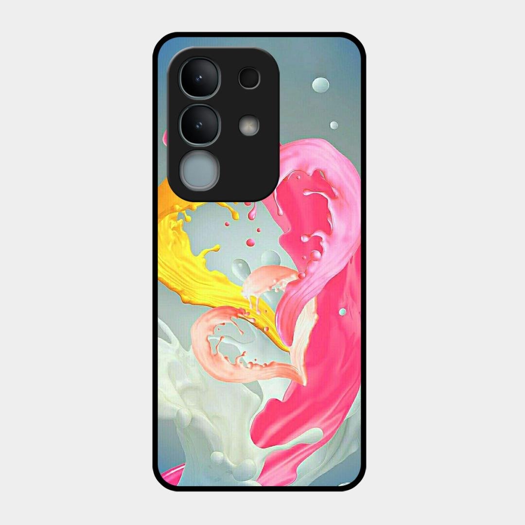 Vibrant Color Splash Heart Aesthetic Phone Case For iQOO