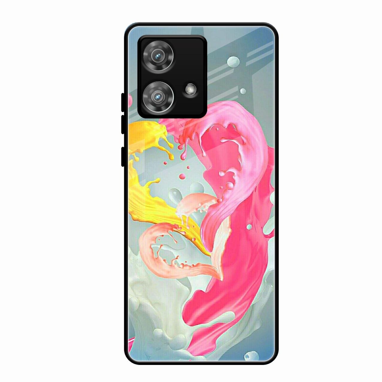 Vibrant Color Splash Heart Aesthetic Phone Case For Motorola