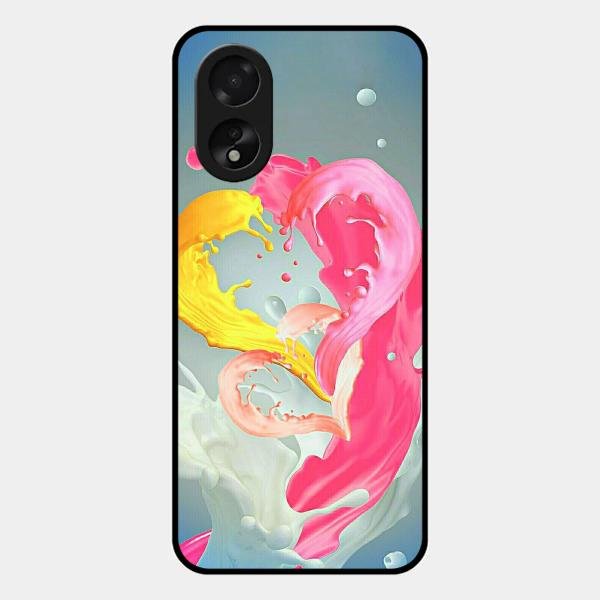 Vibrant Color Splash Heart Aesthetic Phone Case For Oppo