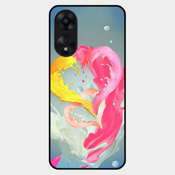 Vibrant Color Splash Heart Aesthetic Phone Case For Oppo