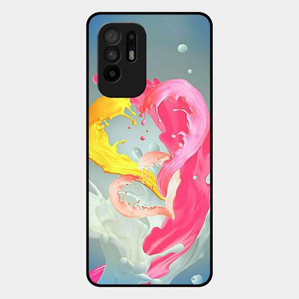 Vibrant Color Splash Heart Aesthetic Phone Case For Oppo