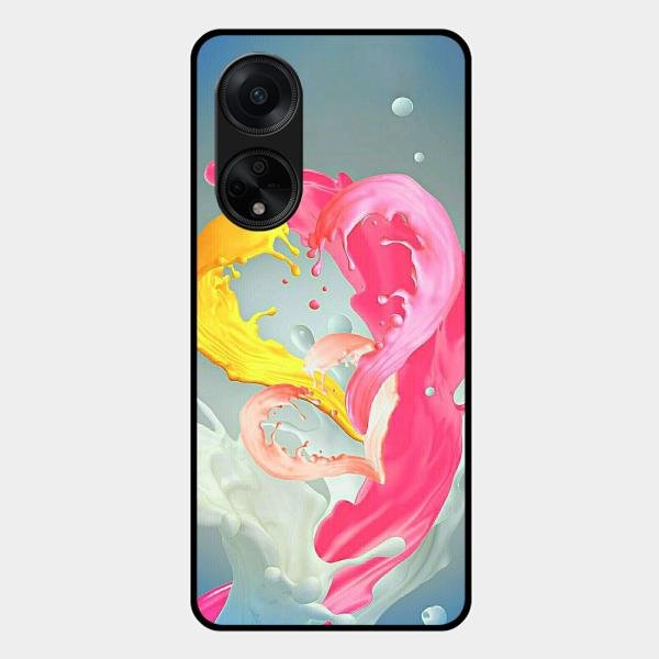 Vibrant Color Splash Heart Aesthetic Phone Case For Oppo