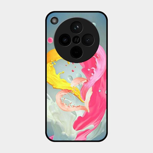 Vibrant Color Splash Heart Aesthetic Phone Case For Oppo