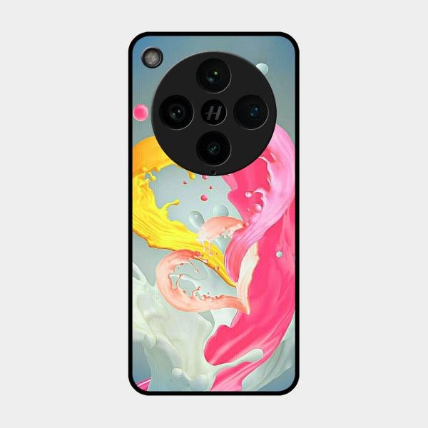 Vibrant Color Splash Heart Aesthetic Phone Case For Oppo