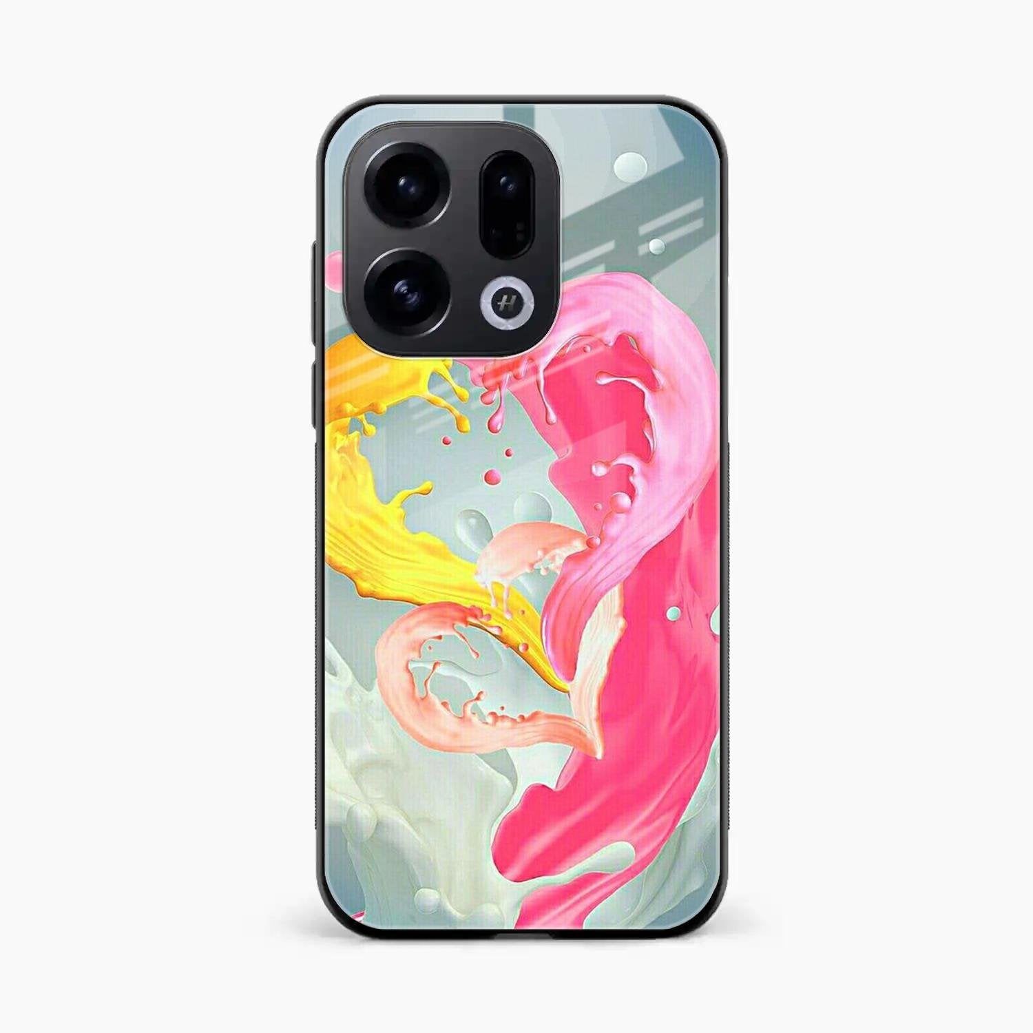 Vibrant Color Splash Heart Aesthetic Phone Case For Oppo