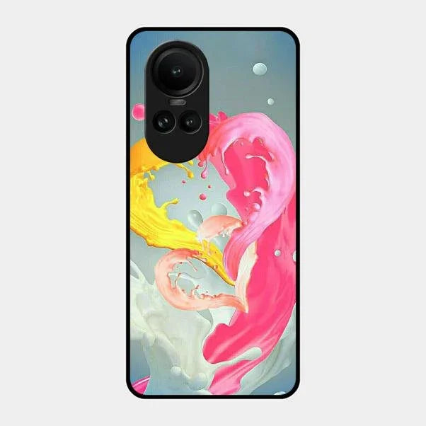 Vibrant Color Splash Heart Aesthetic Phone Case For Oppo