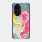 Vibrant Color Splash Heart Aesthetic Phone Case For Oppo