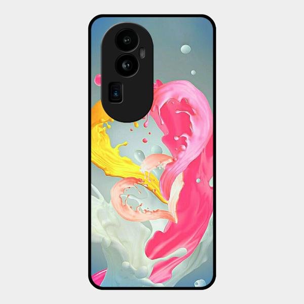 Vibrant Color Splash Heart Aesthetic Phone Case For Oppo