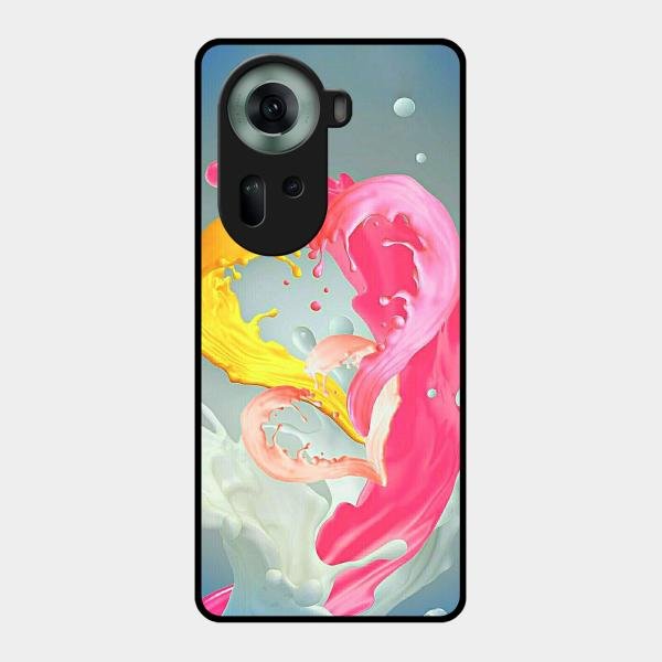 Vibrant Color Splash Heart Aesthetic Phone Case For Oppo